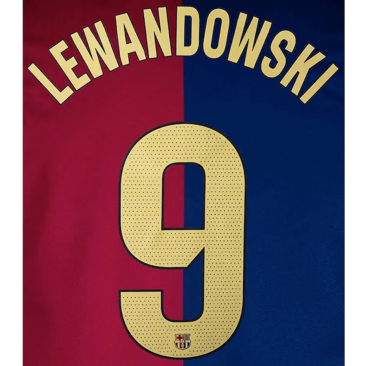 Lewandowski #9 Barcelona home outlets soccer jersey