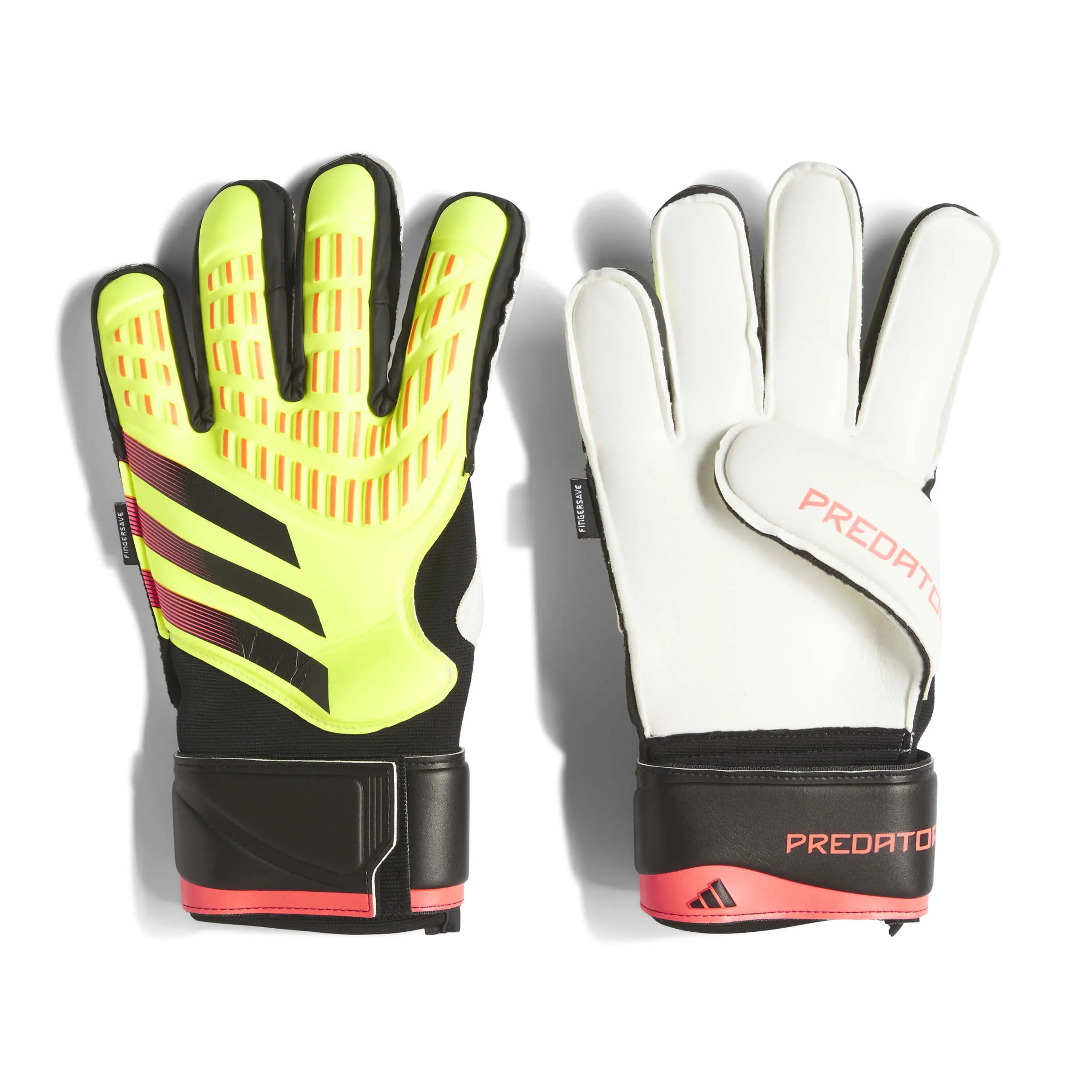 Adidas Predator Match Fingersave Goalkeeper Gloves Yellow Size 10