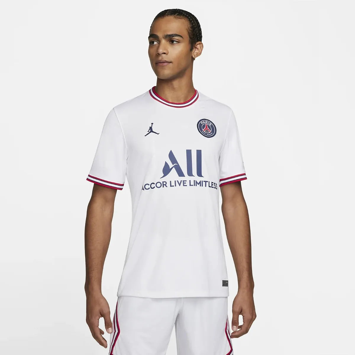 Jordan 22 23 PSG DF Stadium Fourth Jersey White Nav