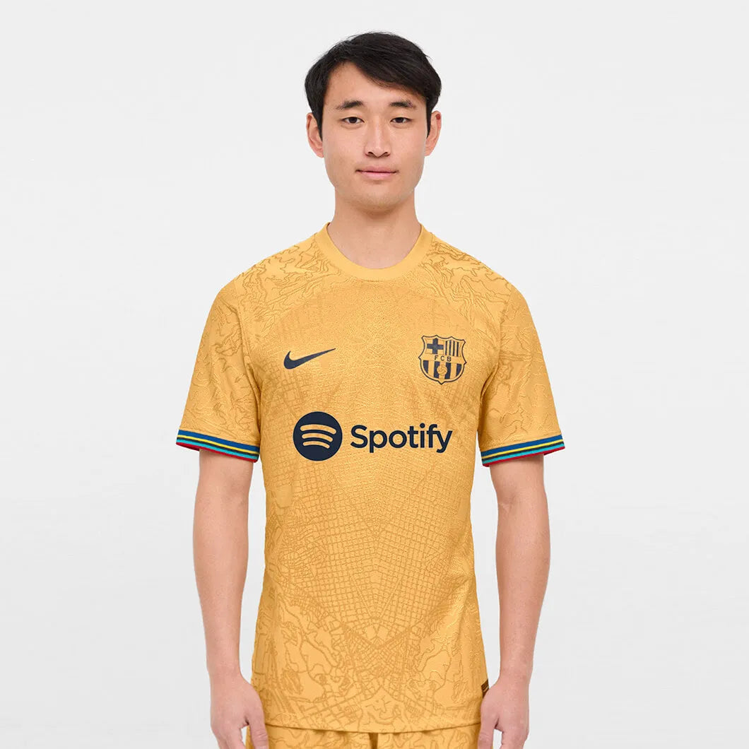 Nike 2022 23 FC Barcelona Authentic Away Jersey Club Gold Obsidian