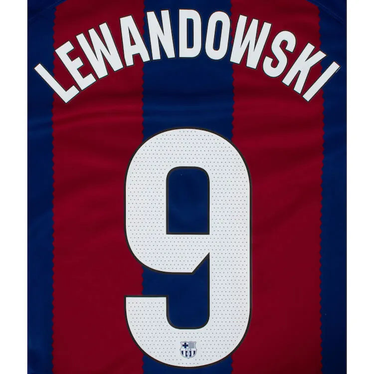 Lewandowski #9 Barcelona home outlets soccer jersey