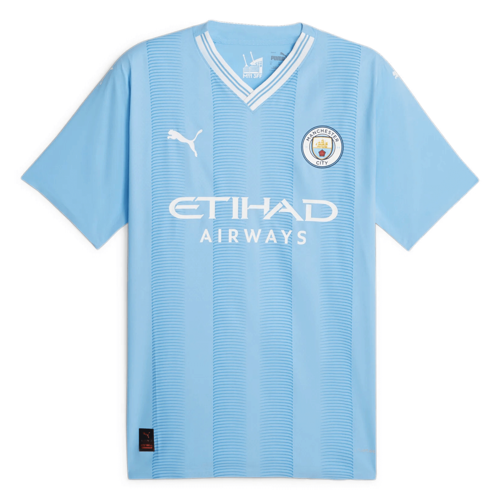 Puma Men's Manchester City 2023/24 Authentic Home Jersey Light Blue/White, L