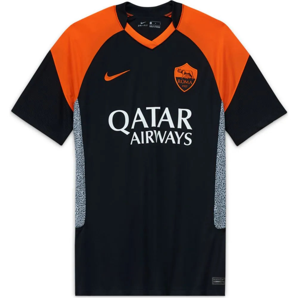 Nike 2020 21 Roma Third Jersey Black Orange