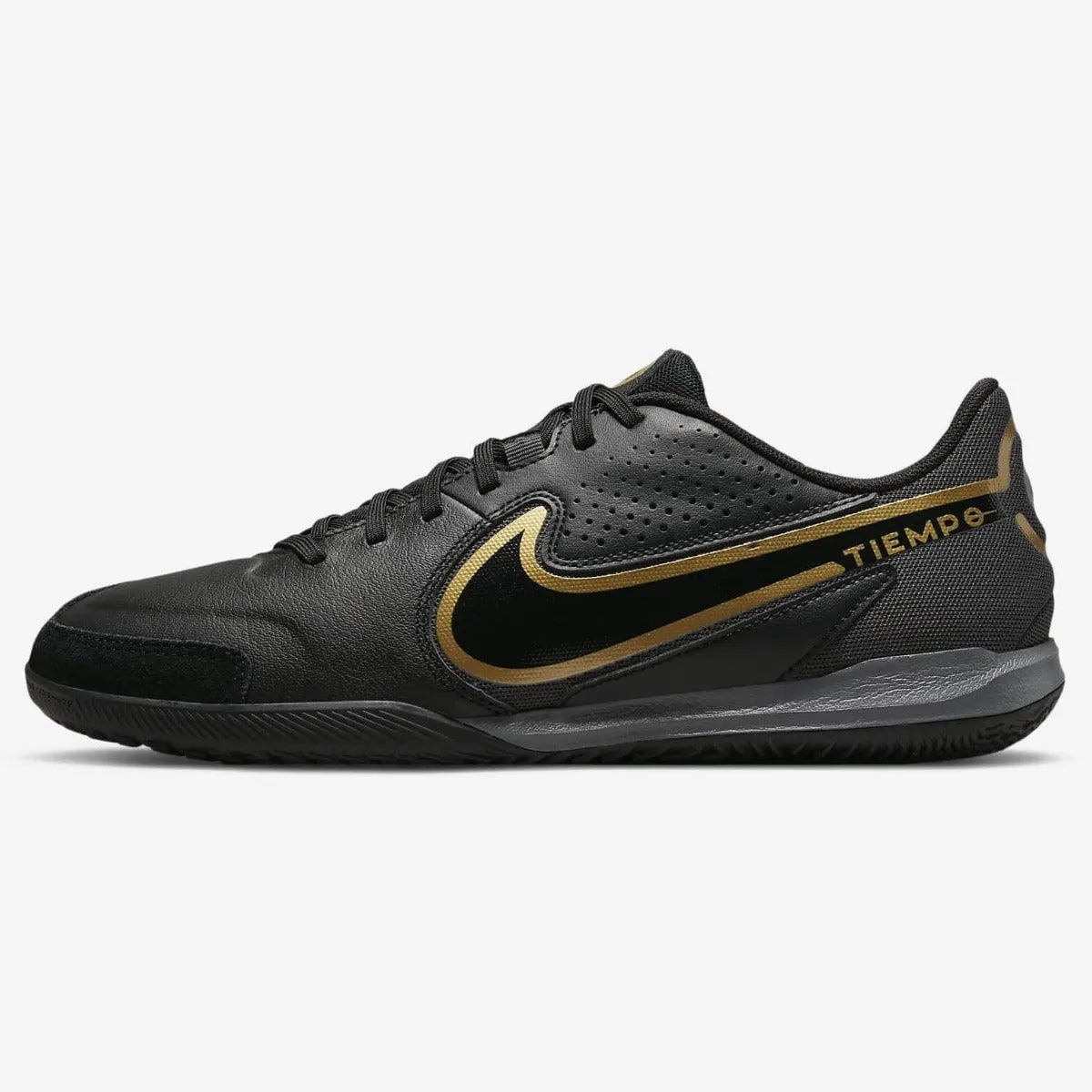 Nike tiempo black and gold online