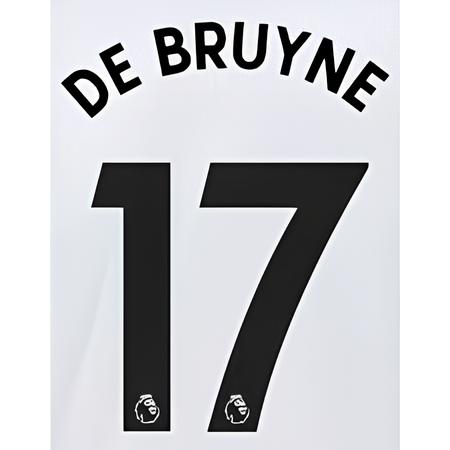 Manchester City 2021 22 Away De Bruyne 17 Jersey Name Set Black