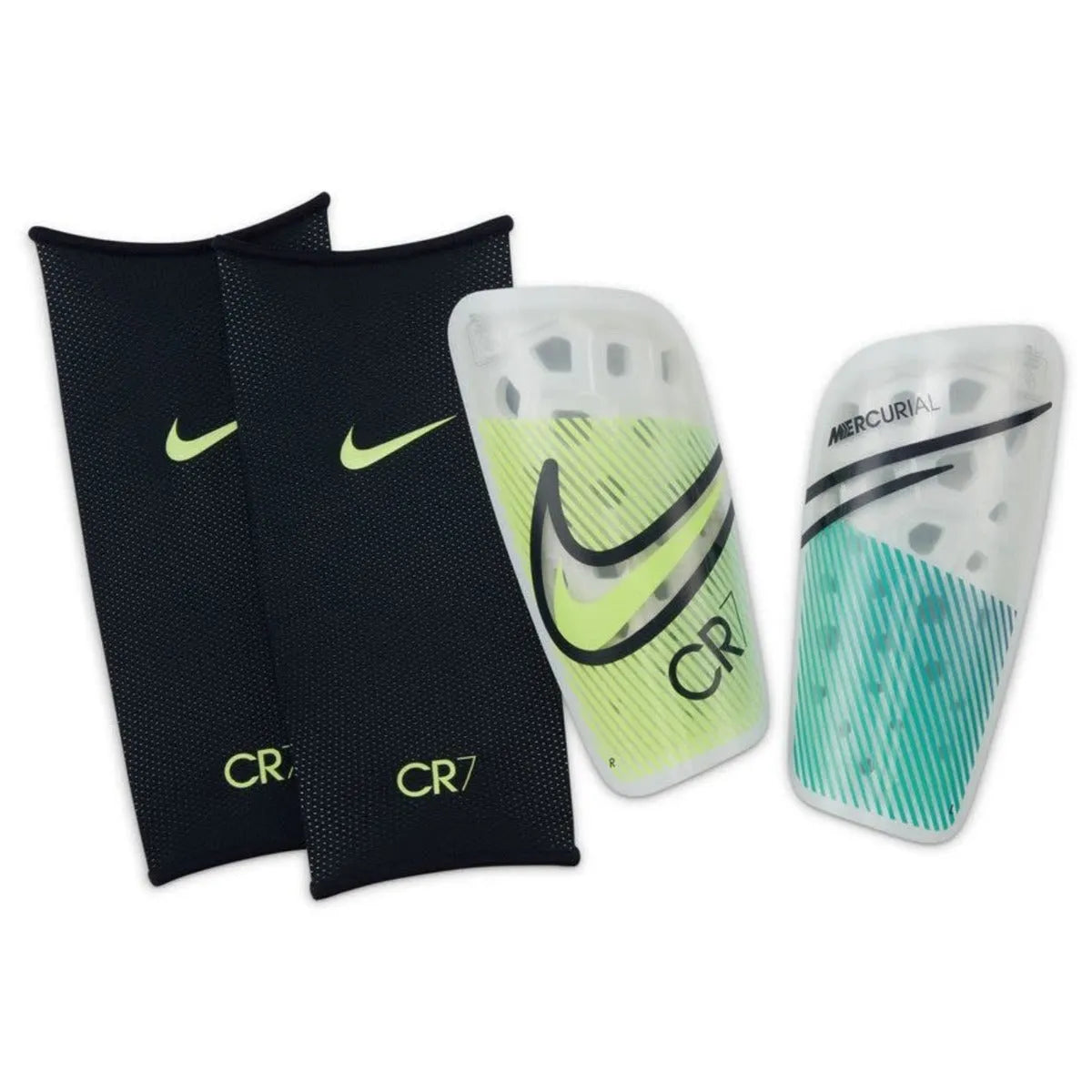 Nike CR7 Mercurial Lite Shin Guard White Ghost Green Obsidian