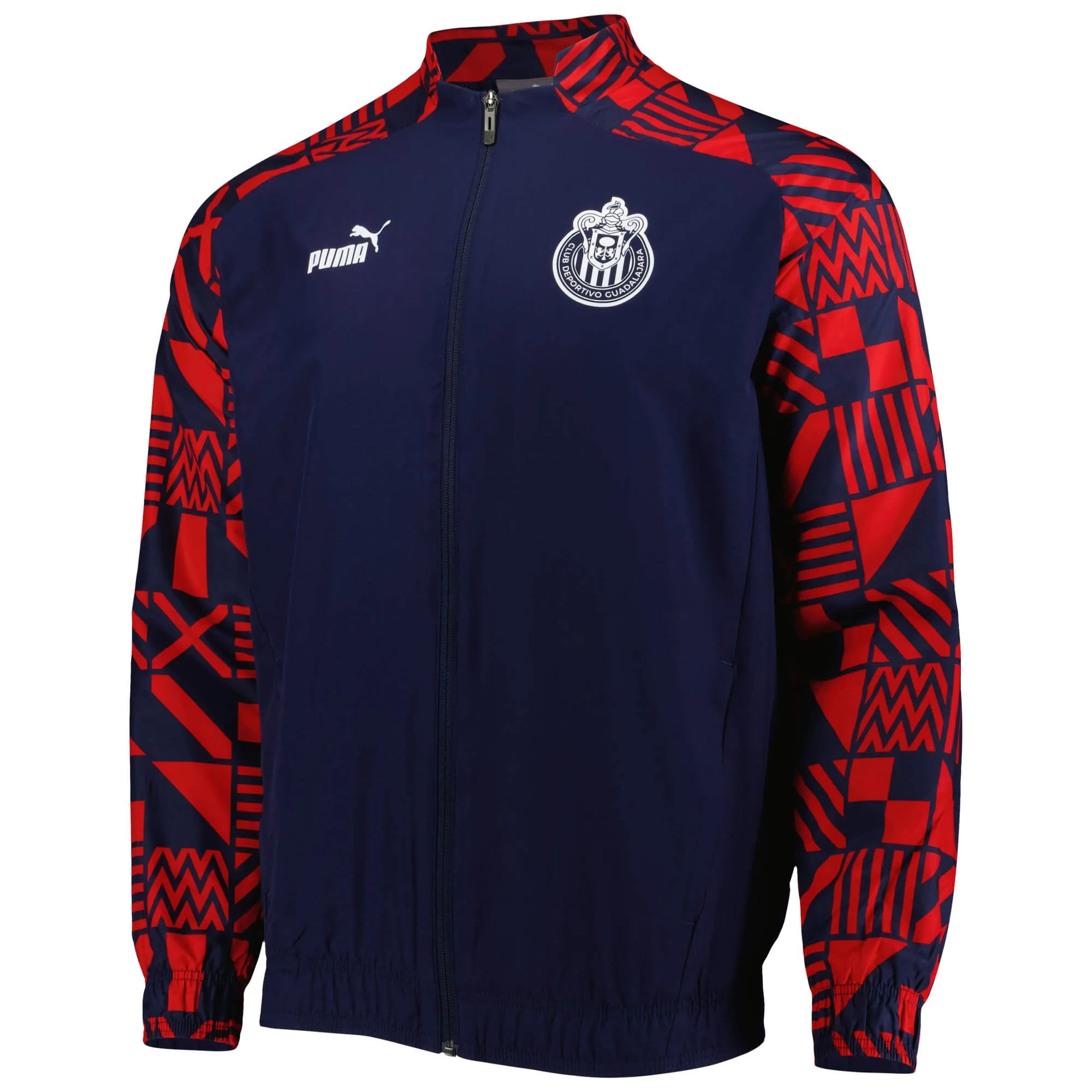 Puma 2022 23 Chivas Pre Match Jacket Navy Red