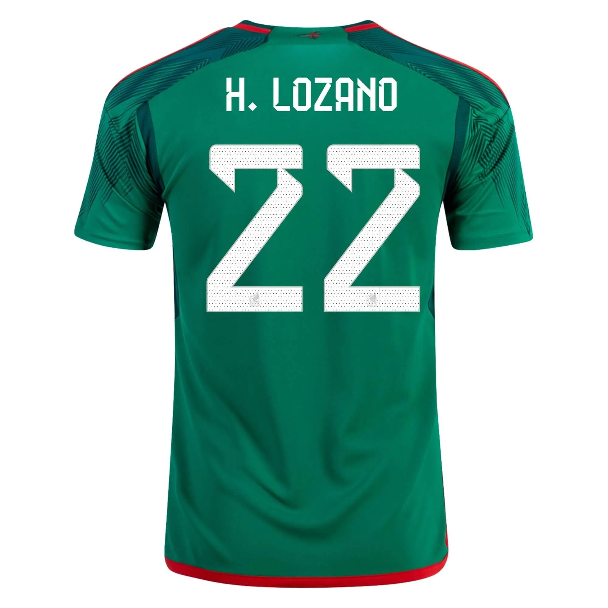 adidas 2022-23 Mexico Home Long-Sleeve Jersey - Green-Red