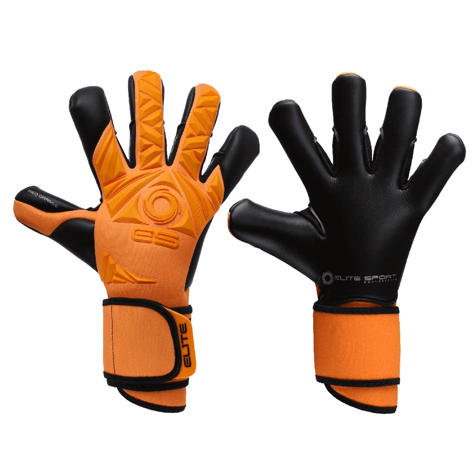 Elite Sport 2022 Neo Orange Goalkeeper Gloves - orange-black, 10