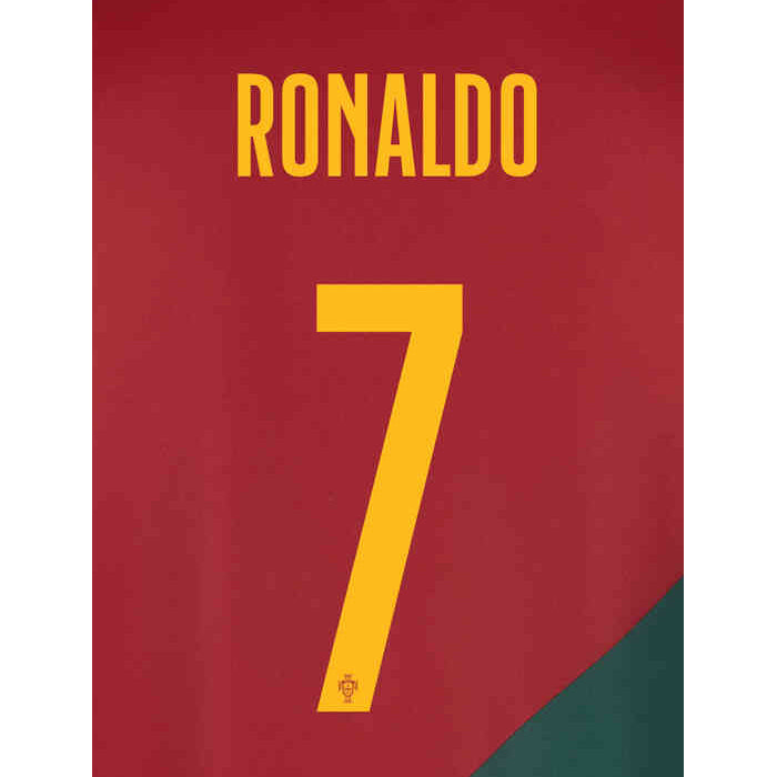 Portugal 2022-23 Home Ronaldo #7 Jersey Name Set