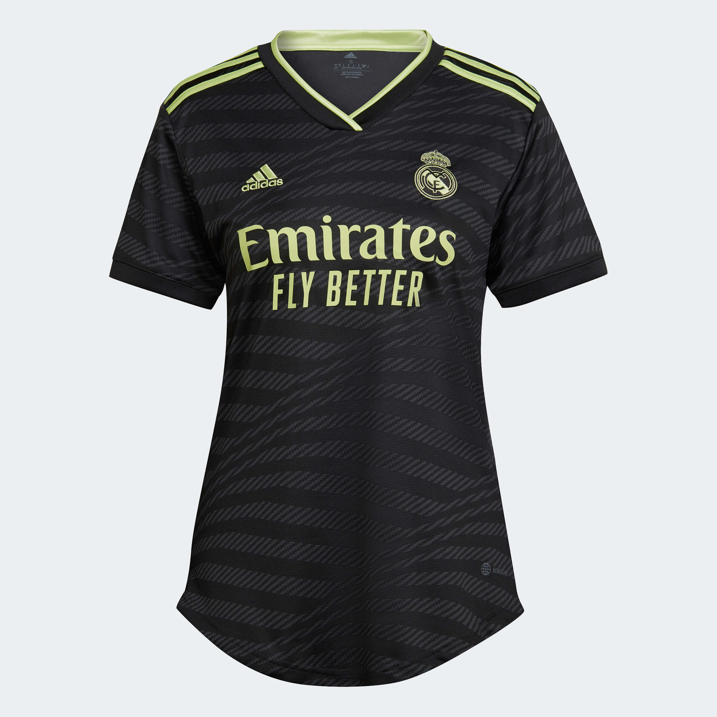 adidas 2022-23 Real Madrid Women's Third Jersey - Black-Pulse Lime in 2023