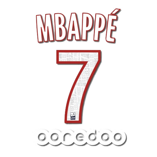 Uni Sport PSG 2019/20 Home Mbappe #7 Youth Jersey Name Set