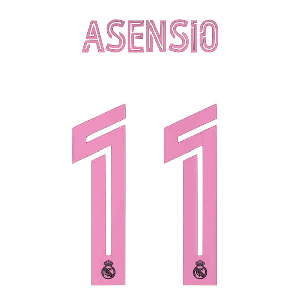 Real Madrid 2020/21 Away Asensio #11 Jersey Name Set