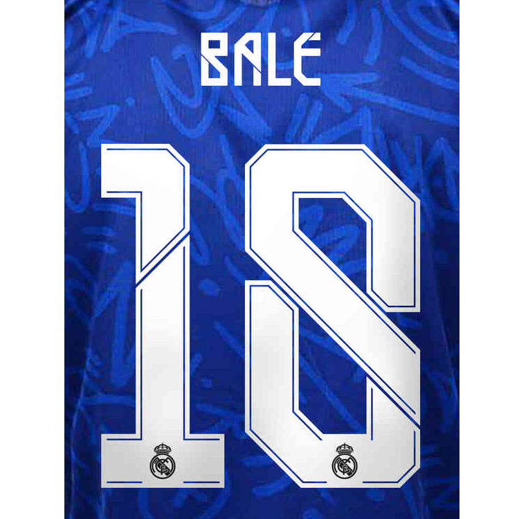 Uni Sport Real Madrid 2021/22 Away/Third Bale #18 Jersey Name Set