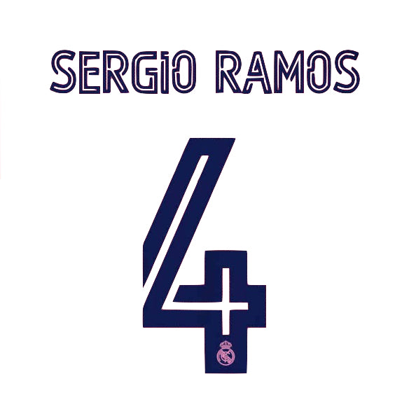 PSG 2021/22 Away Sergio Ramos #4 Jersey Name Set