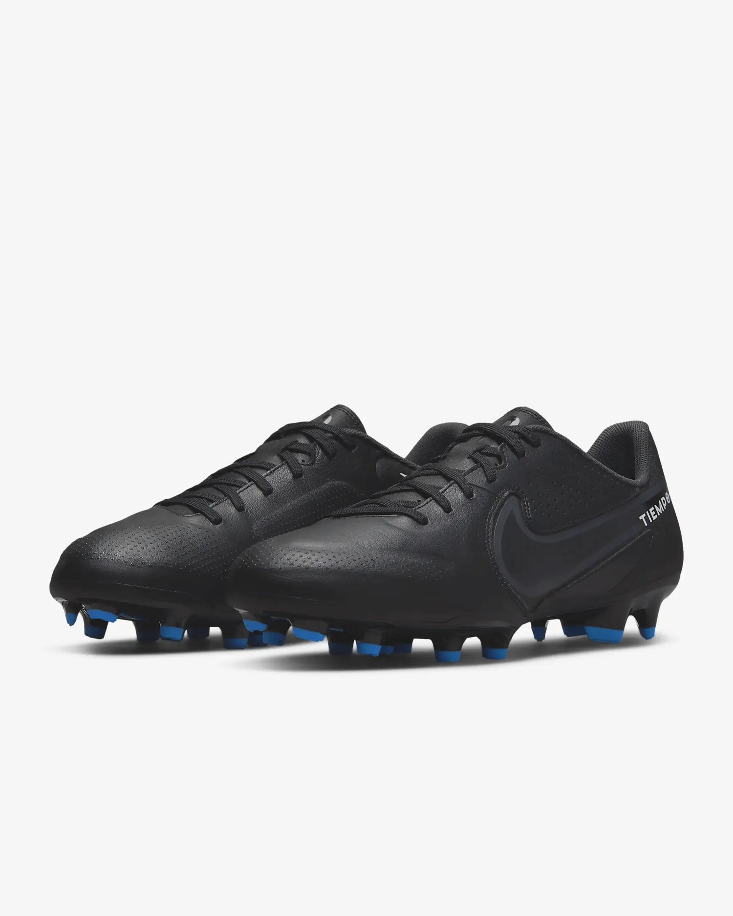 Nike Tiempo Legend 9 Academy FG/MG Black-Smoke Grey (Pair - Diagonal)