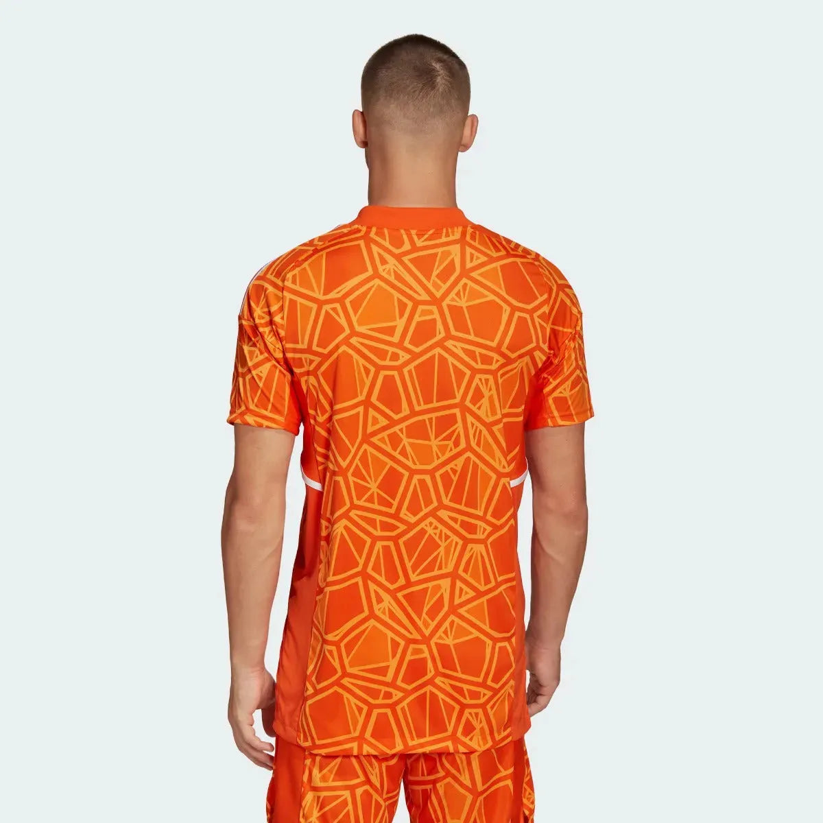 adidas Condivo 22 Goalkeeper Short Sleeve Jersey - Orange (Model - Back)