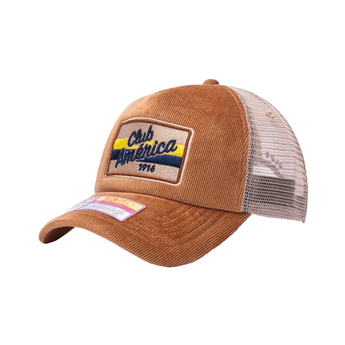 FI Collection Club America Camionero Trucker Hat - Brown (Diagonal 1)