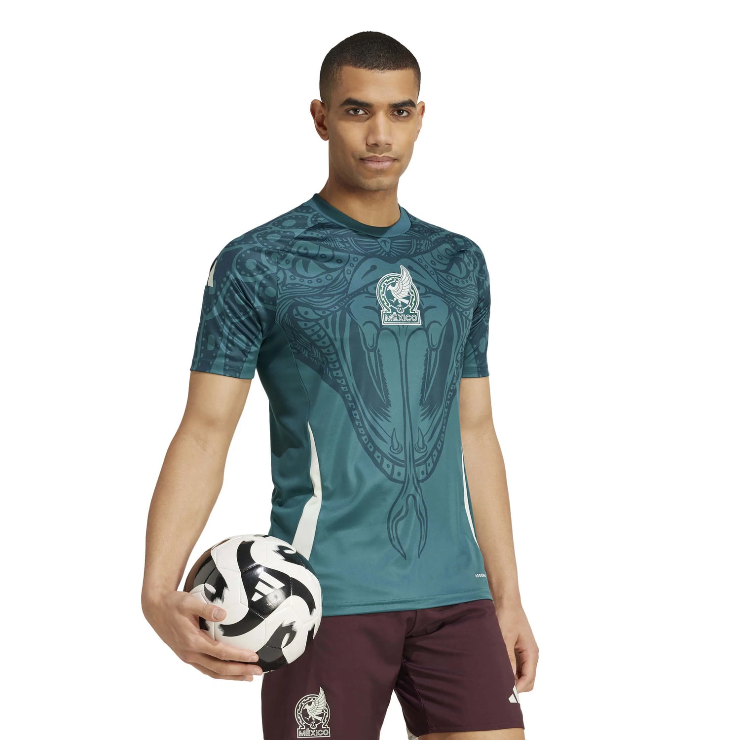 adidas 2024-25 Mexico Men's Pre-Match Jersey (Model - Side)