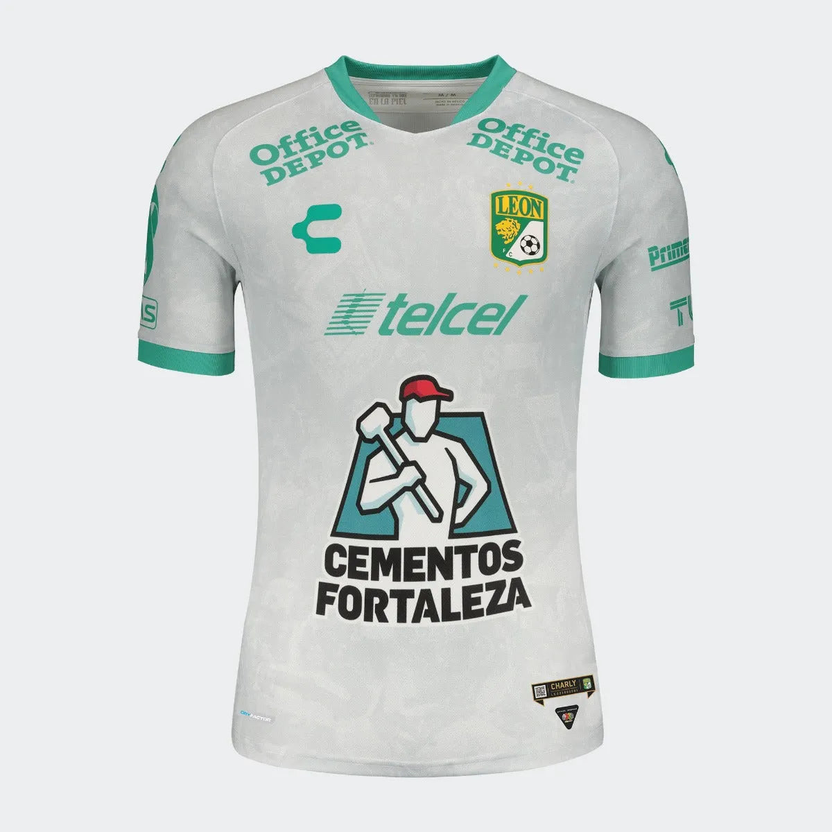 Charly 2021-22 Leon Away Jersey - White-Green (Front)