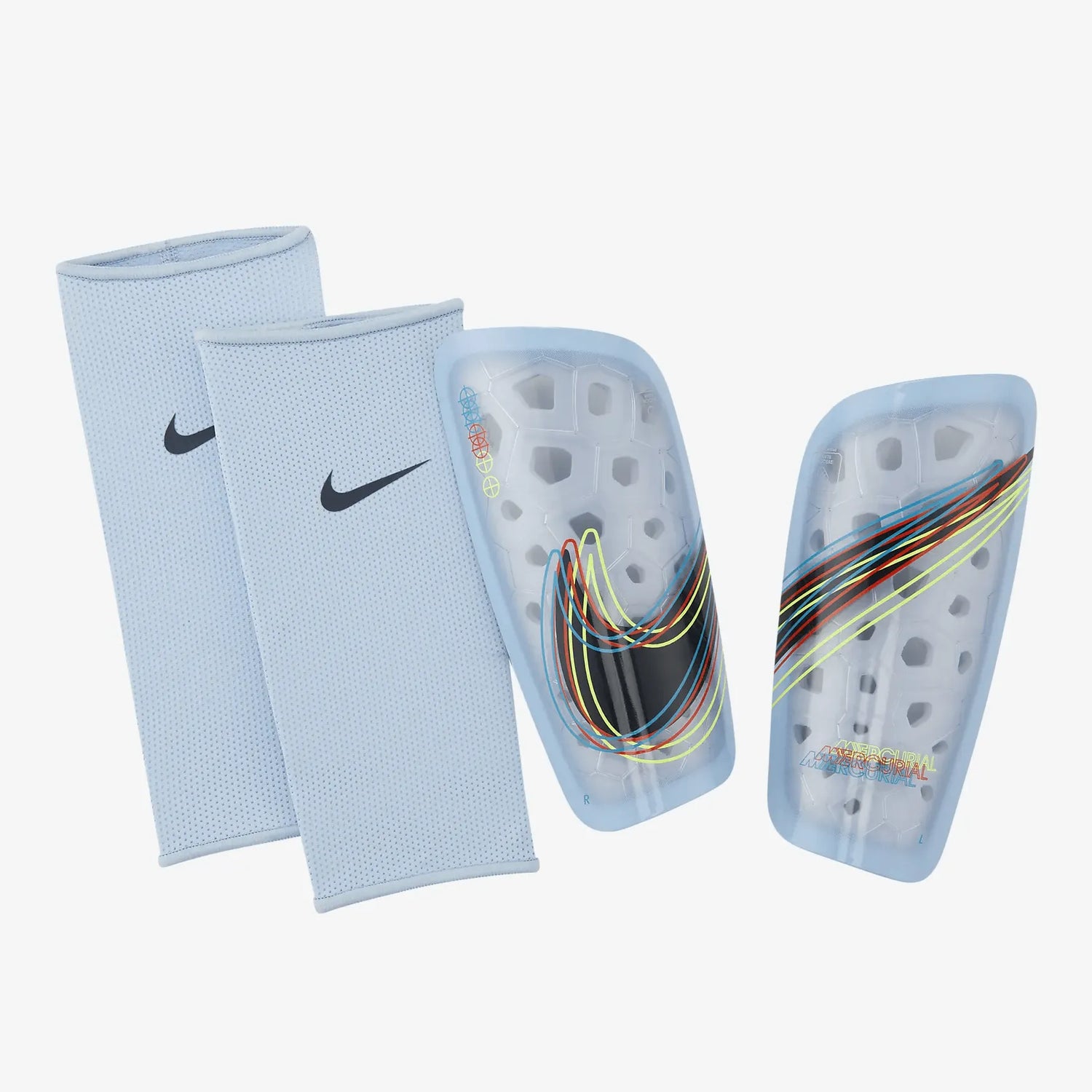 Nike Mercurial Lite Shin Guards - Light Marine-Grey (Set)