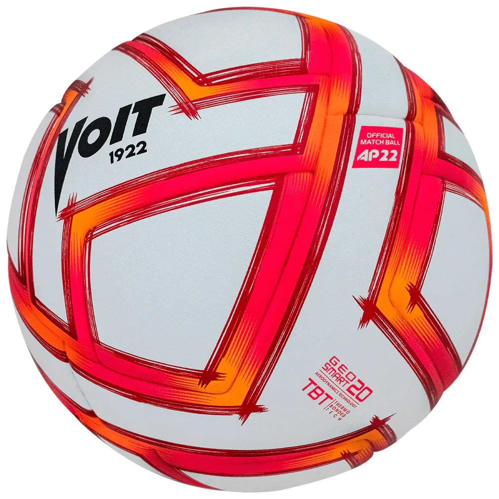 Voit Liga MX Apertura 2022 Pro Match Ball - White-Tracer Red (Back)