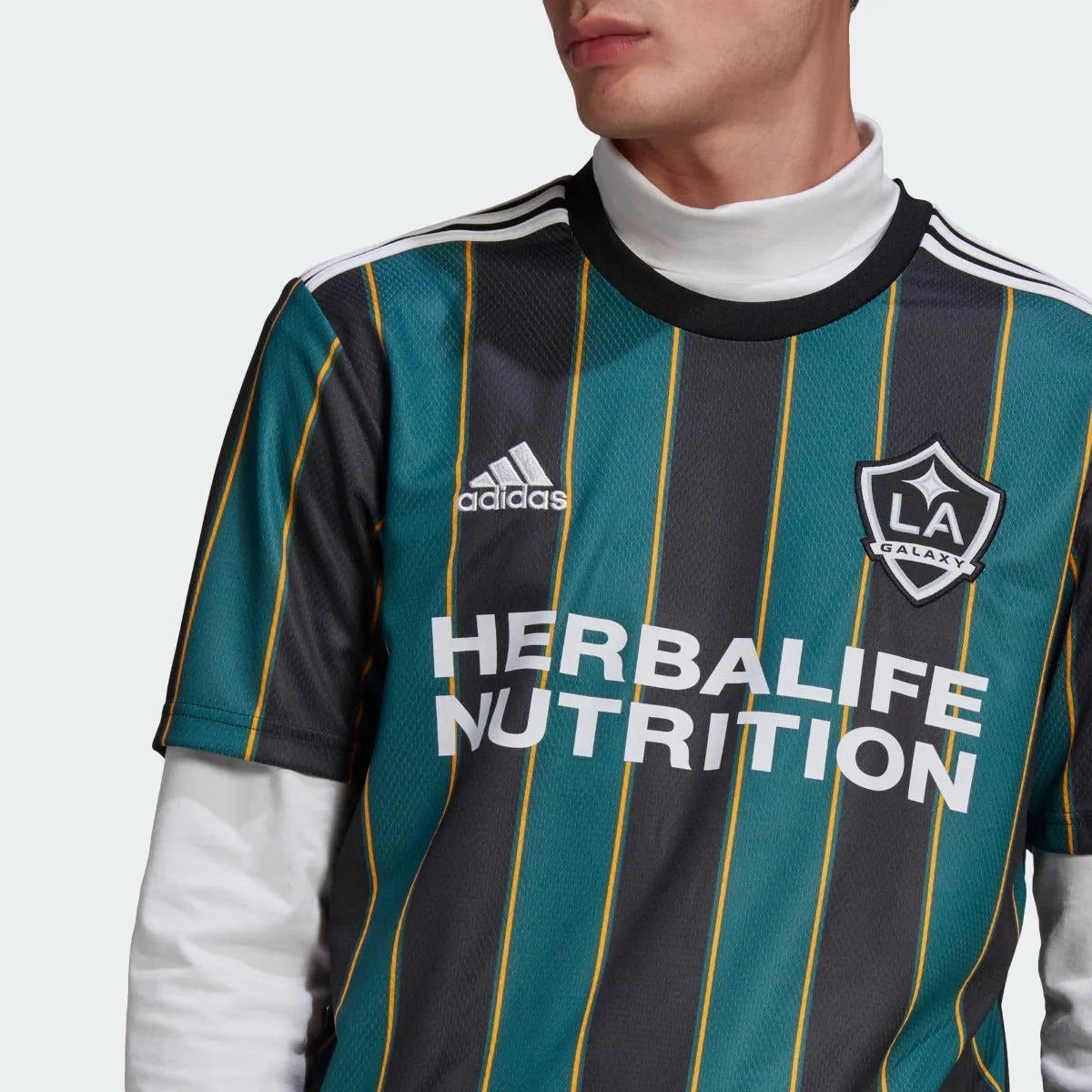 Adidas 2021-22 LA Galaxy Away Jersey - Black-Tech Green