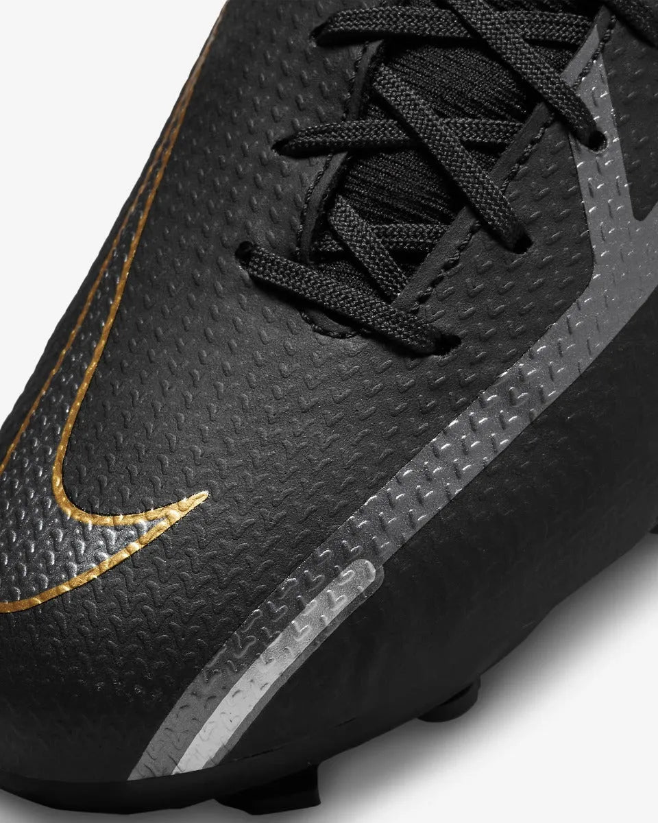 Nike JR Phantom GT2 Academy DF FG-MG - Black-Dark Grey-Gold (Detail 2)