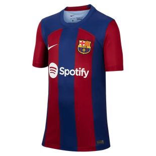 Nike 2023-24 Barcelona Youth Stadium Home Jersey (Front)