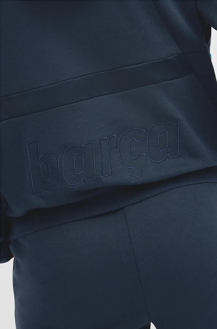 Nike 2021-22 Barcelona Fleece Travel Hoodie - Navy (Detail 2)