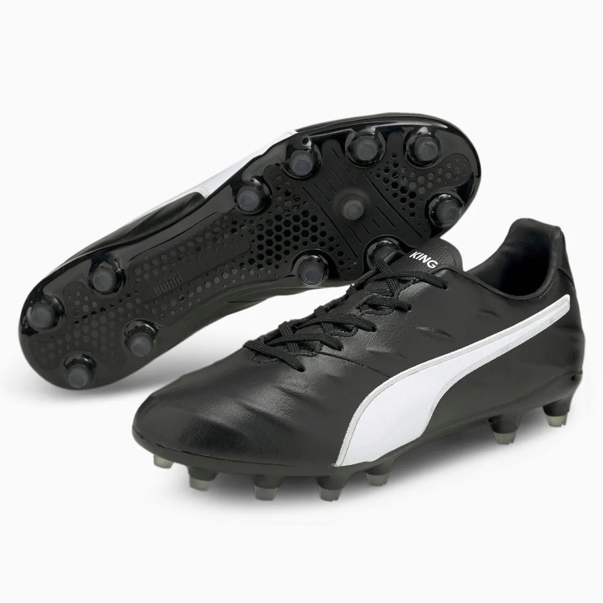 Puma King PRO 21 FG - Black-White (Pair)