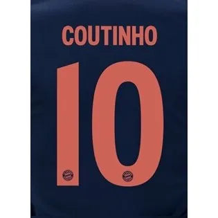 Bayern Munich 2019/20 Third Coutinho #10 Jersey Name Set