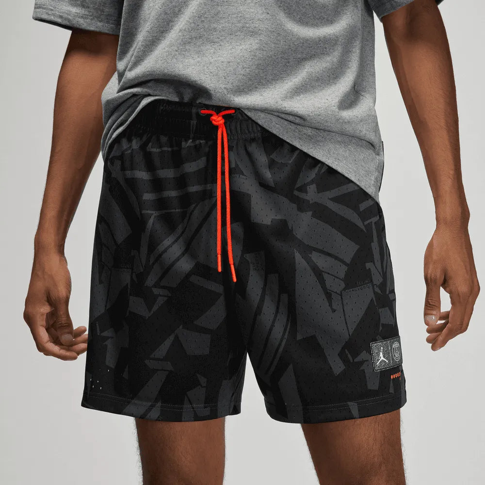 Jordan 2022-23 PSG Printed Shorts - Smoke Grey-Black (Front)