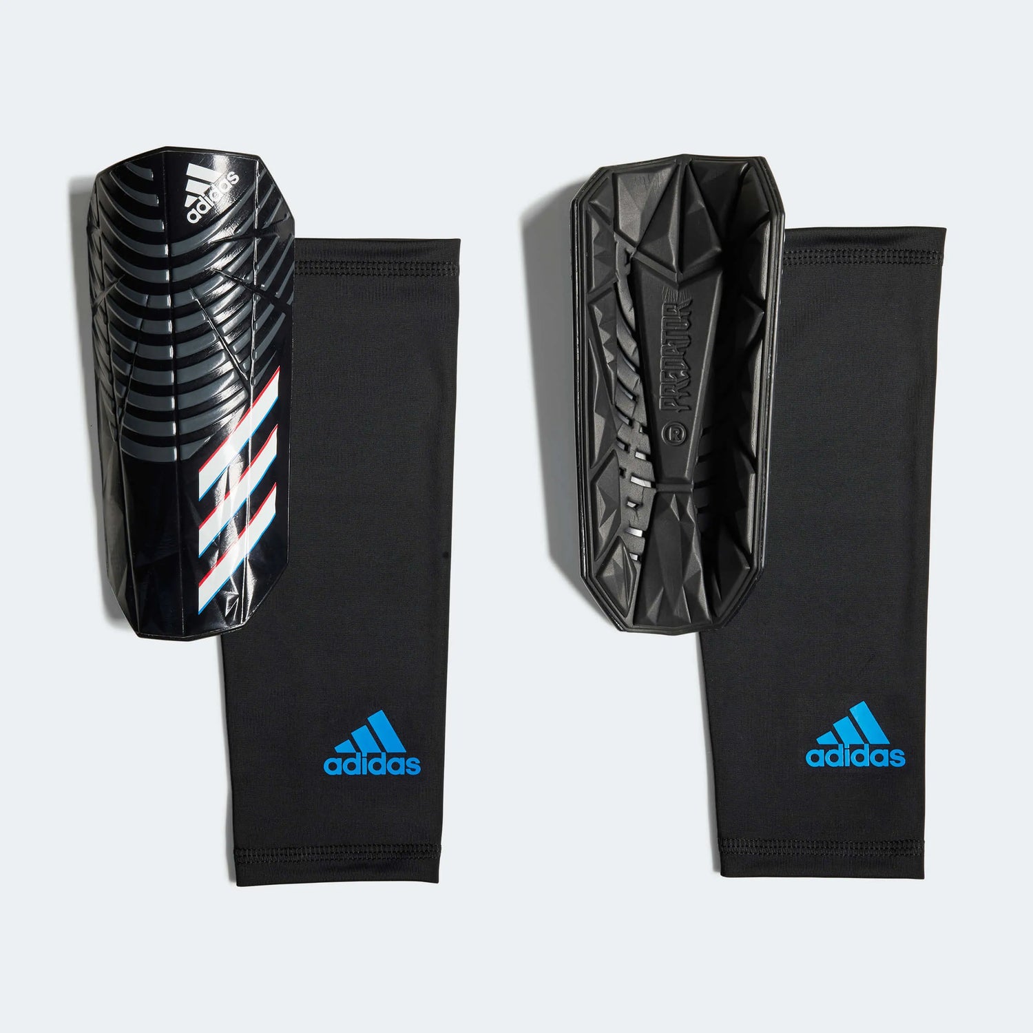 adidas Predator League Shin Guard - Black-White-Red-Blue (Set)