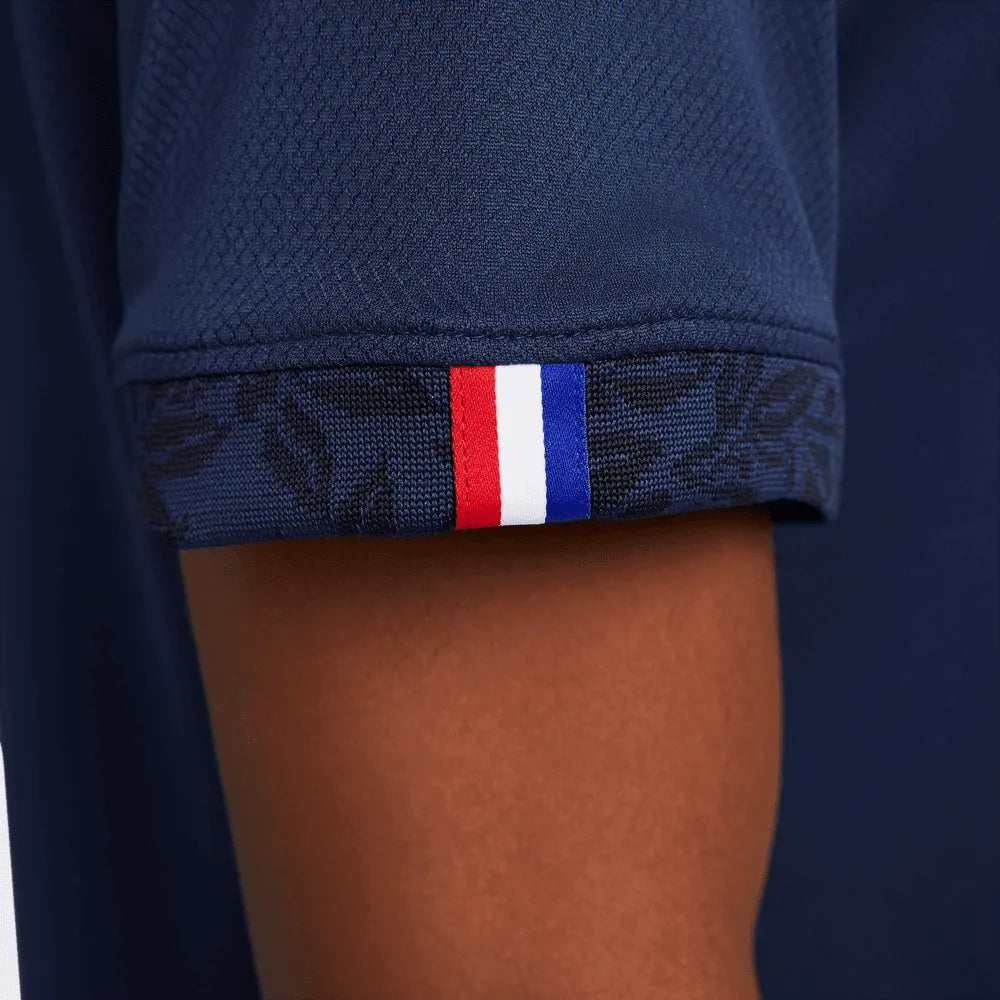 Nike 2022-23 France Home Jersey - Midnight Navy-Metallic Gold (Detail 3)