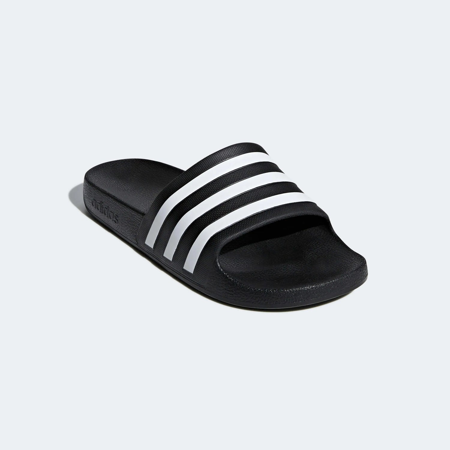 adidas Adilette Aqua - Black - White (Front Lateral)