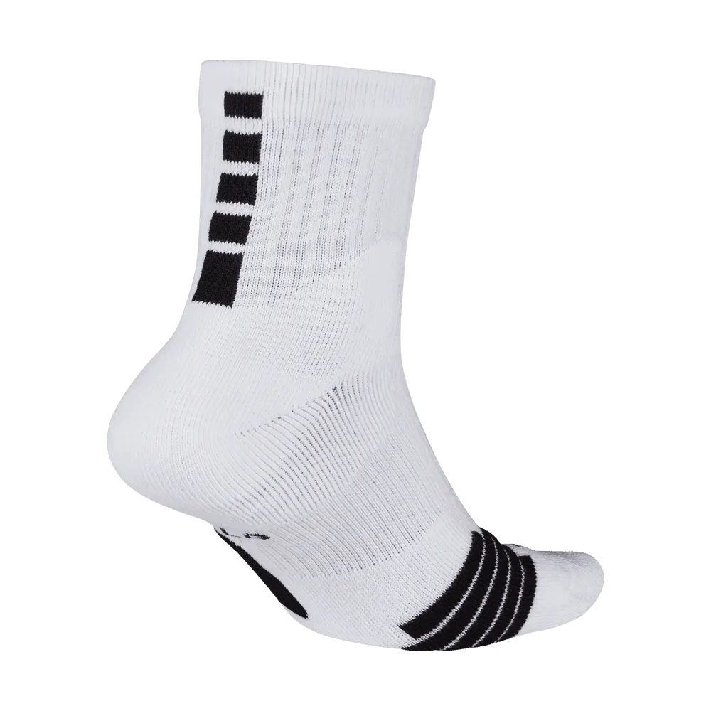 Nike Elite Socks - White - Black (Back - Lateral)