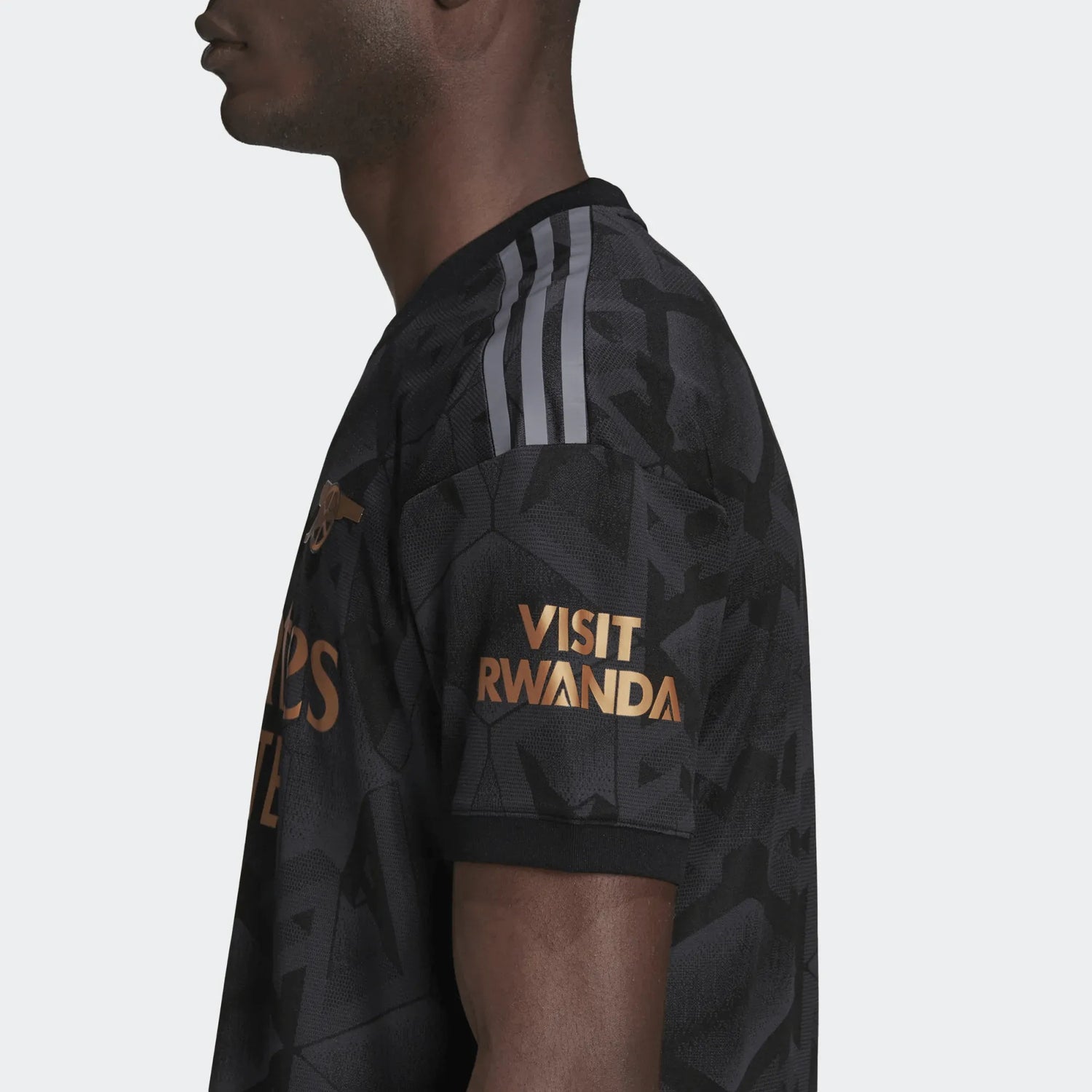 adidas 22-23 Arsenal Authentic Away Jersey - Black (Detail 2)