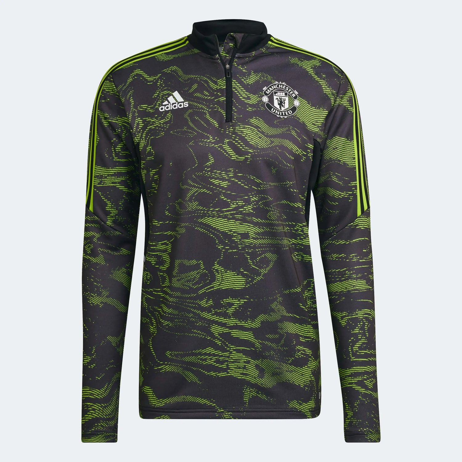 adidas 2022-23 Manchester United EU Training Top - Black-Slime