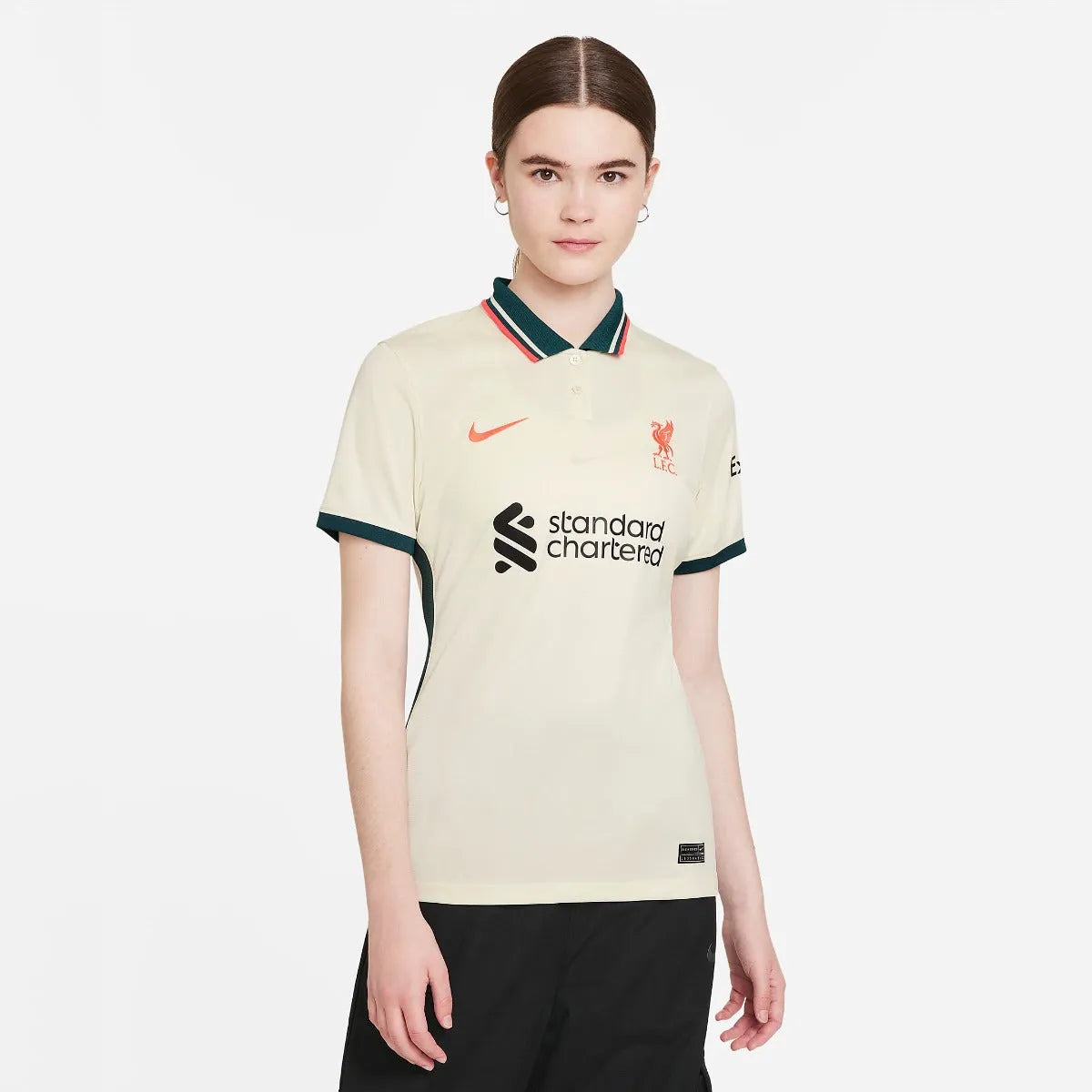 Nike 2021-22  Liverpool Women Away Jersey - Fossil (Model - Front)