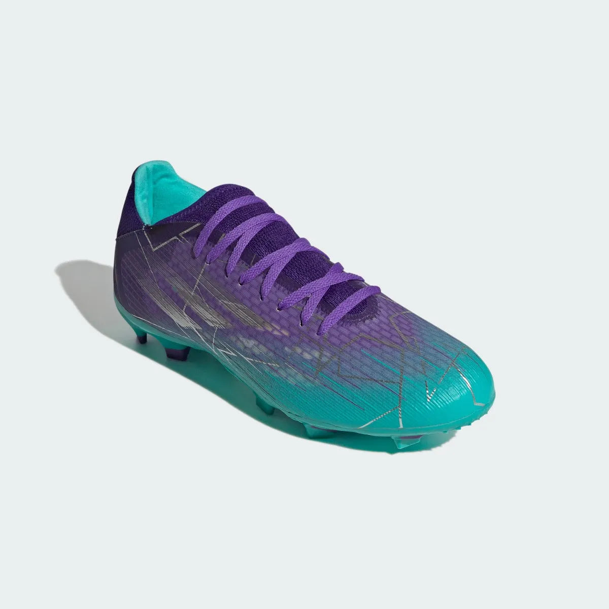 adidas X Speedflow .3 FG - Purple-Silver-Mint (Diagonal 1)