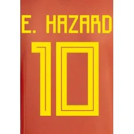 Belgium 2018 Home E.Hazard #10 Jersey Name Set