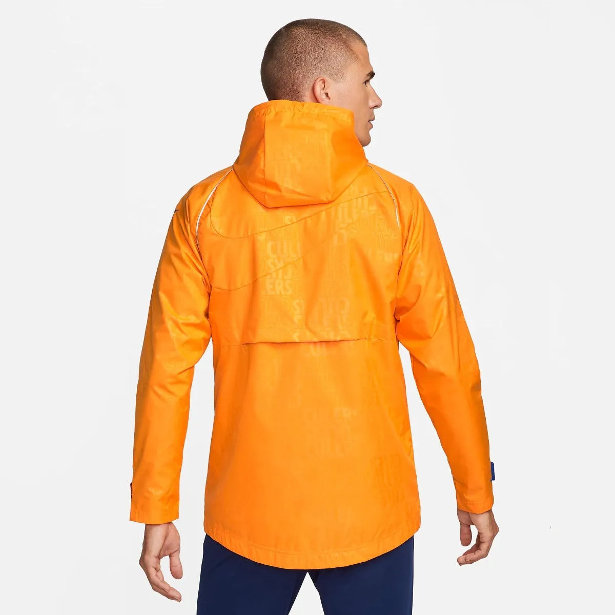 Nike 2022 Barcelona NK AWF Jacket - Vivid Orange (Model - Back)