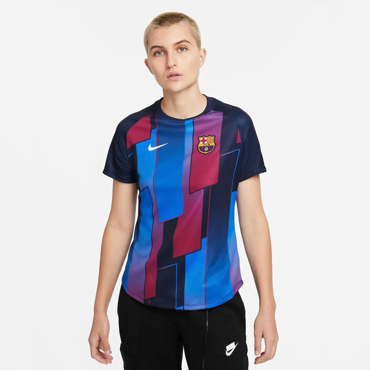 Nike 2021-22 Barcelona Women Pre-Match SS Jersey - Soar-Obsidian