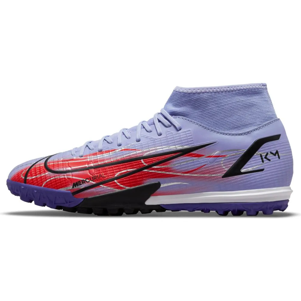 Nike Superfly 8 Academy KM TF - Light Thistle-Bright Crimson (Side 1)