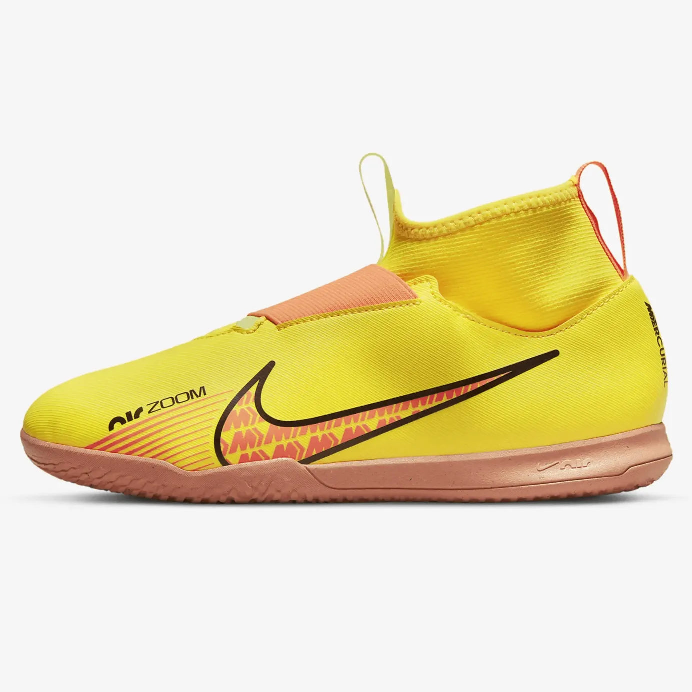 Nike JR Zoom Superfly 9 Academy Indoor Shoes Yellow Strike (Side 1)