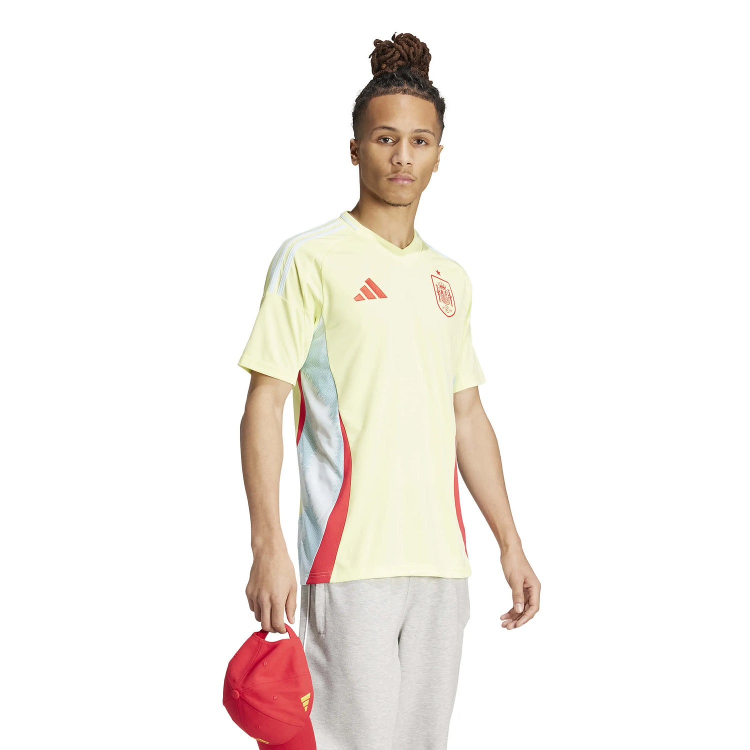 adidas 2024-25 Spain Men's Stadium Away Jersey (Model - Side)