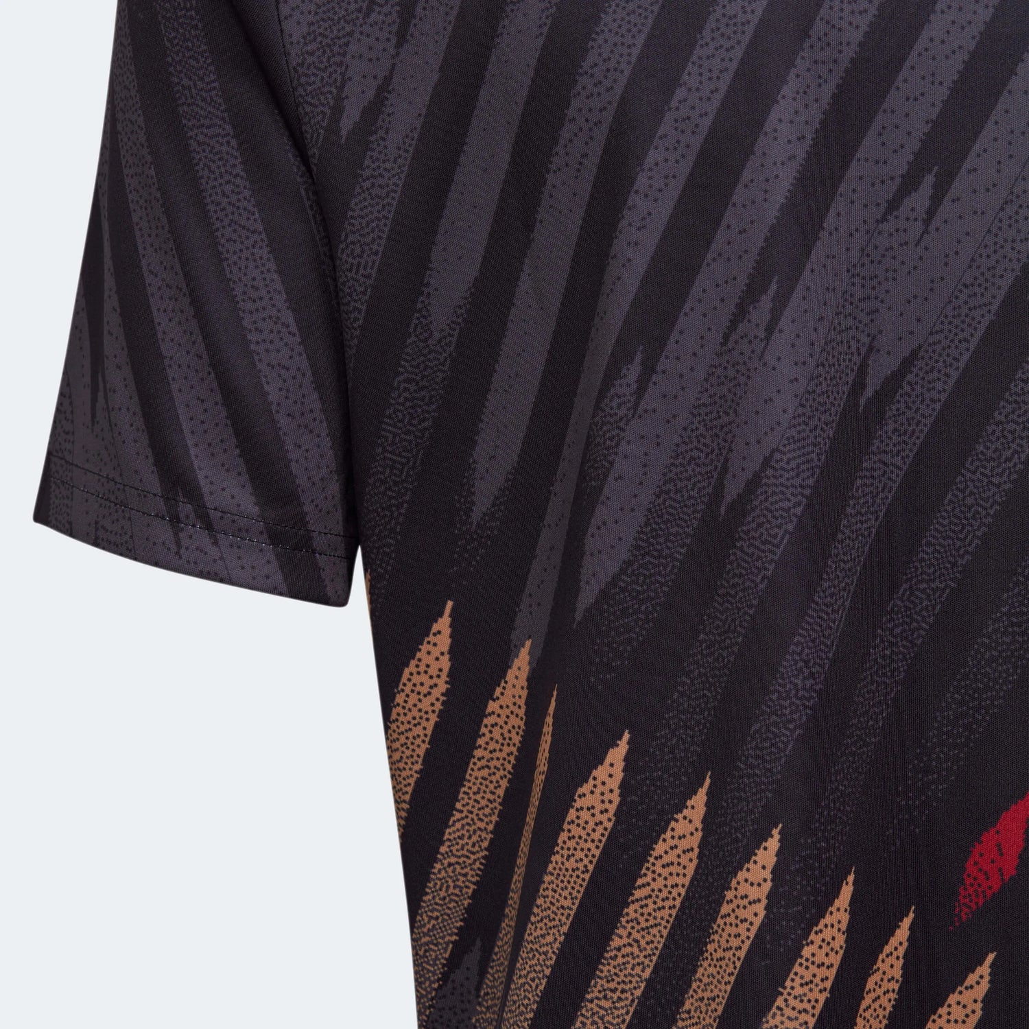 adidas 2022-23 Germany Youth Pre-Match Jersey - Black-Red-Tan (Detail 2)