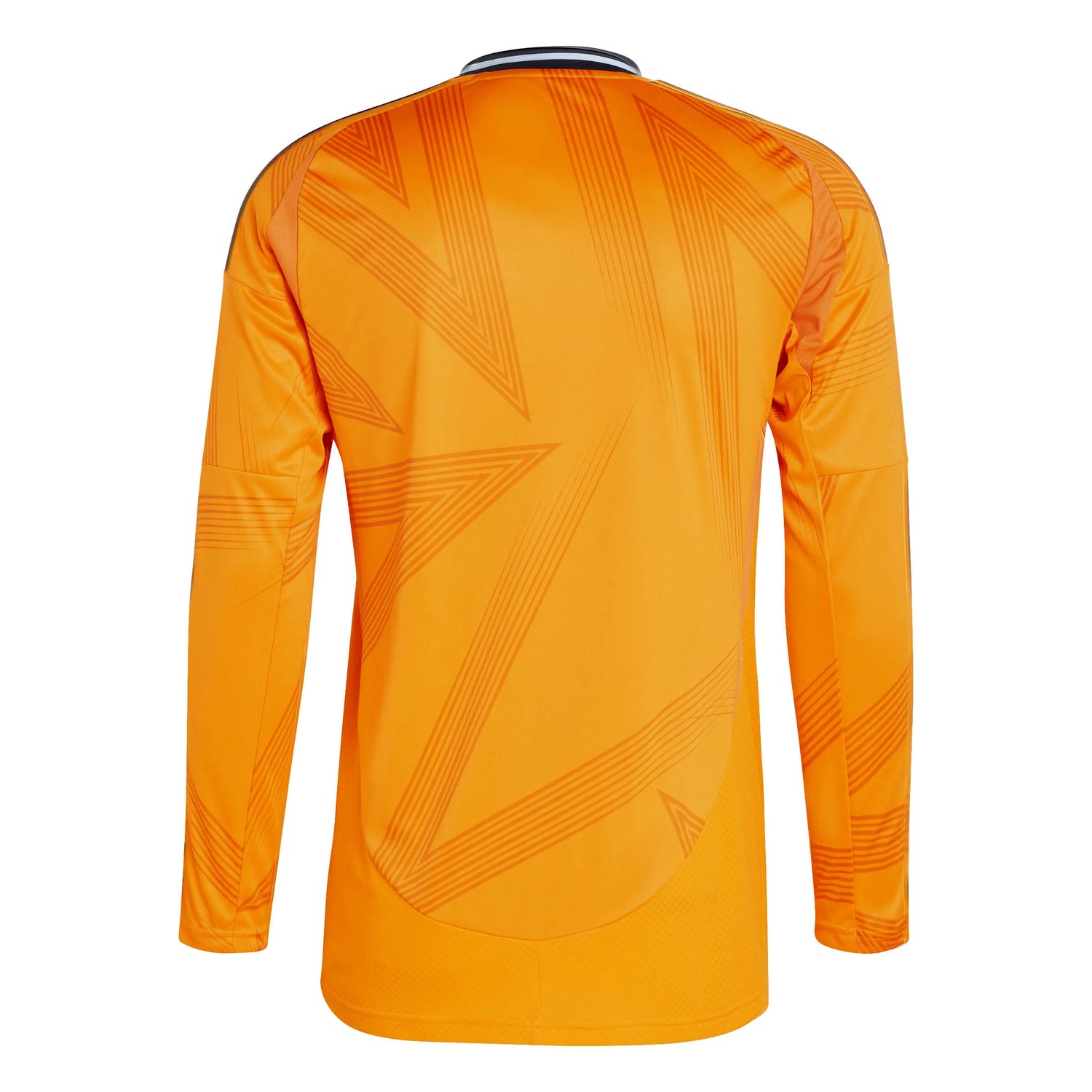 adidas 2024-25 Real Madrid Men's Long-Sleeve Away Jersey Crew Orange (Back)