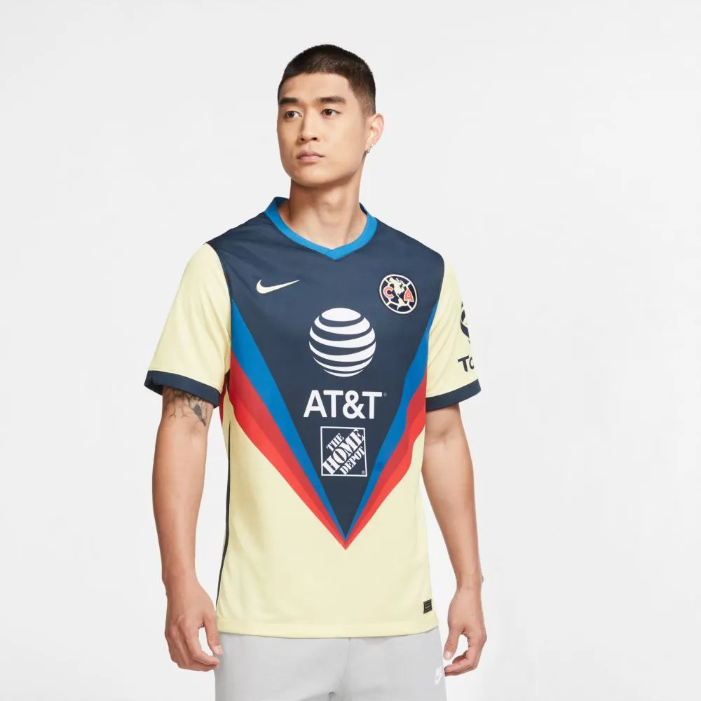 Nike Club America Home Jersey 2020-21 (Yellow - Navy)